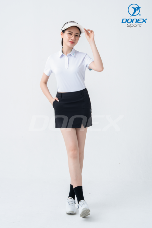 Áo thể thao nữ AC-3846 Trắng phối xanh ngọc